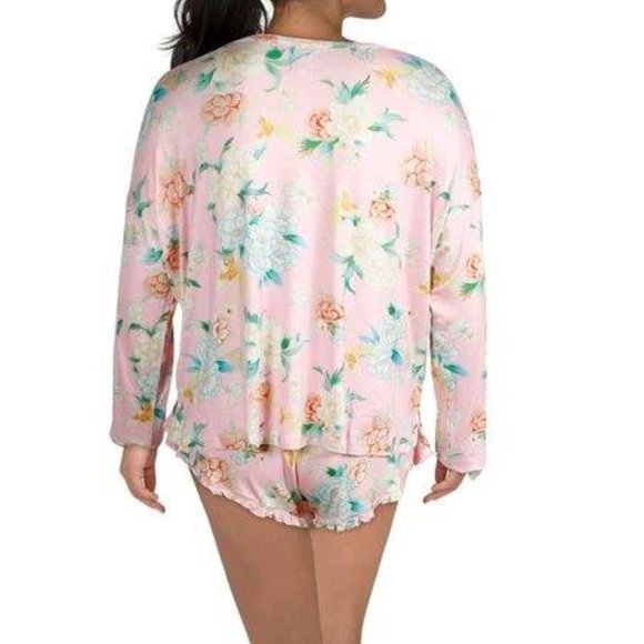 NWT PLUSH 2PC FLORAL PAJAMA SETS - Large - Picture 2 of 3